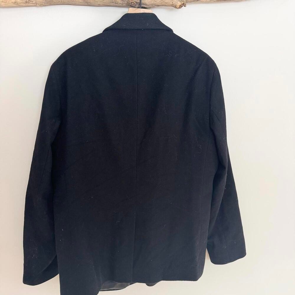 Zara Men Black Wool Blend Blazer Jacket Size US 40 EUR‎ 50 - Picture 6 of 6